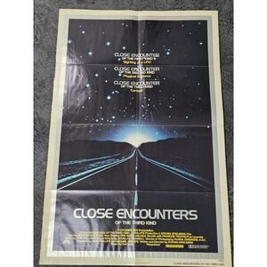Close Encounters Of The Third Kind 1977 Original 27x41 One Sheet Movie Poster